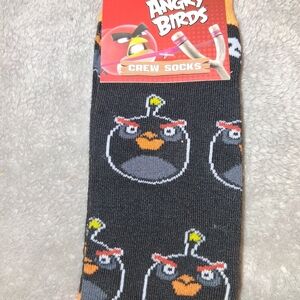Angry Birds Black Crew Socks